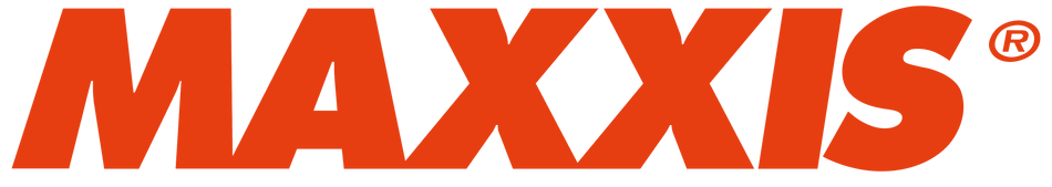 Maxxis logo in red on a green background